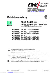 EWM WEGA MIG 600 PROGRAM Betriebsanleitung