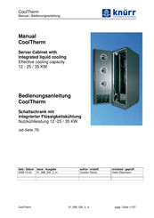 Knurr Cooltherm Bedienungsanleitung