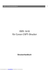 Canon AXIS 1610 Benutzerhandbuch