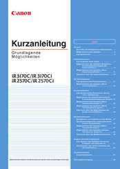 Canon iR3170Ci Kurzanleitung