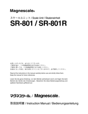 Magnescale SR-801R Bedienungsanleitung