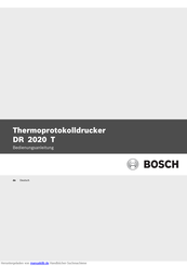 Bosch DR 2020 T Bedienungsanleitung
