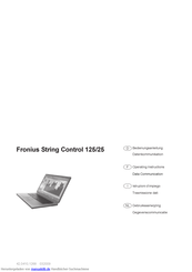 Fronius String Control 125/25 Bedienungsanleitung