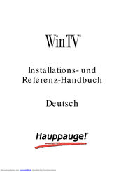 Hauppauge WinTV Installationshandbuch