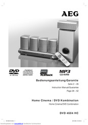 AEG DVD 4604 HC Bedienungsanleitung, Garantie