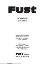 FUST NOVOMATIC ÖKO3680-IB Benutzerinformation