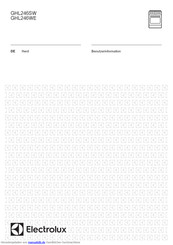 Electrolux GHL246SW Benutzerinformation