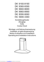 Electrolux DK 9360 Montage- Und Gebrauchsanweisung