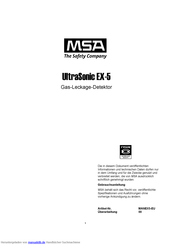 MSA UltraSonic EX-5 Gebrauchsanleitung