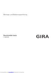 Gira basic 1144 02 Montage- Und Bedienungsanleitung