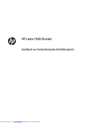HP Latex 1500 Drucker Handbuch Zur Vorbereitung Des Aufstellungsorts