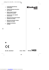 Einhell TH-VC 1425 Originalbetriebsanleitung