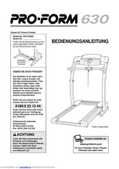 ProForm 630 Bedienungsanleitung