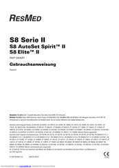ResMed S8 AutoSet Spirit II Gebrauchsanweisung