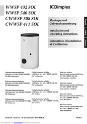 Dimplex CWWSP 308 SOL Montageanleitung