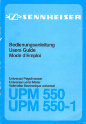 Sennheiser UPM_550-1 Bedienungsanleitung