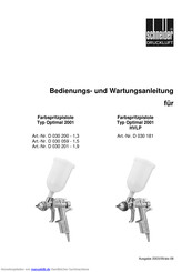 Schneider Optimal 2001 Bedienungsanleitung Und Wartungsanleitung