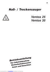 Kranzle Ventos 35 Betriebsanleitung