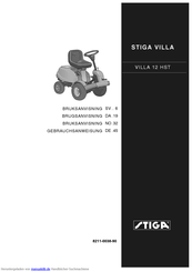 Stiga VILLA 12 HST Gebrauchsanweisung