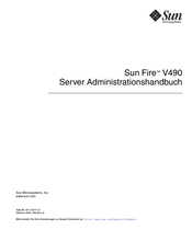Sun Microsystems Fire V490 Administrationshandbuch