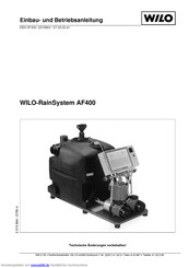 Wilo AF400 Betriebsanleitung