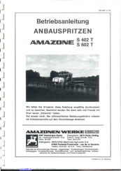 Amazone S 402 T Betriebsanleitung