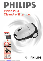 Philips HR 8909 Vision PlusClean Air- filtermax Gebrauchsanweisung
