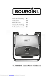 Bourgini 11.2000.00.00 Classic Panini Grill Deluxe Gebrauchsanleitung