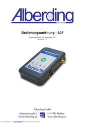 Alberding A07 series Betriebsanleitung