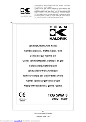 Kalorik TKG SWM 3 Gebrauchsanleitung