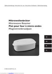 DS Magnetronbraadpan Gebrauchsanleitung