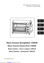 DS Maxx Cuisine stoomoven Gebrauchsanleitung