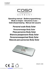Caso Body Solar 3400 Bedienungsanleitung