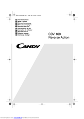 Candy cdv 160 Reverse Action Gebrauchsanweisung