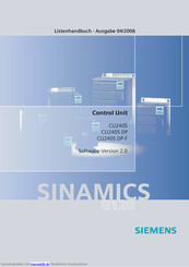 Siemens SINAMICS CU240S DP Handbuch