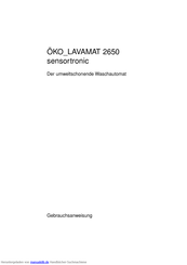 AEG OKO LAVAMAT 2650 sensortronic Gebrauchsanweisung