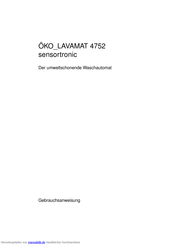AEG OKO LAVAMAT 4752 sensortronic Gebrauchsanweisung