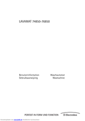 AEG Electrolux LAVAMAT 74850 Handbuch