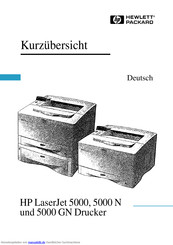 HP LaseJet 5000 GN Drucker Kurzanleitung