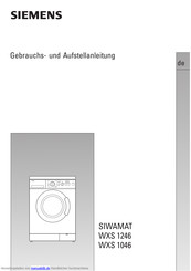 Siemens Siwamat WXS 1046 Gebrauchsanleitung