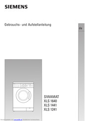 Siemens Siwamat XLS 1241 Gebrauchsanleitung