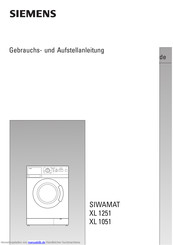 Siemens SIWAMAT XL 1251 Gebrauchsanleitung