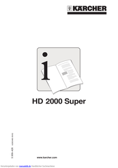 Kärcher HD 2000 Super Bedienungsanleitung