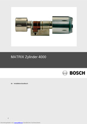 Bosch MATRIX Zylinder 4000 Installationshandbuch