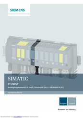 Siemens Symatic ET 200SP Handbuch