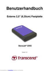 Transcend StoreJet 25H2 Benutzerhandbuch
