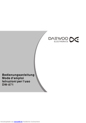 DAEWOO ELECTRONICS DW-871 Bedienungsanleitung