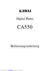 Kawai CA550 Bedienungsanleitung