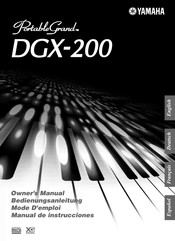Yamaha Portable Grand DGX-200 Bedienungsanleitung