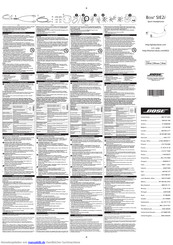 Bose SIE2i Bedienungsanleitung